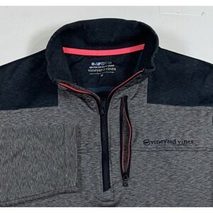 Vineyard Vines OTG Shep Shirt Quarter Zip Pullover Gray Heathered Men's‎ Medium